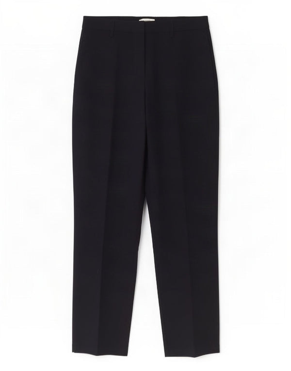 Marks & Spencer Womens Cropped Trousers UK 12 Medium W32 L25 Navy Blue
