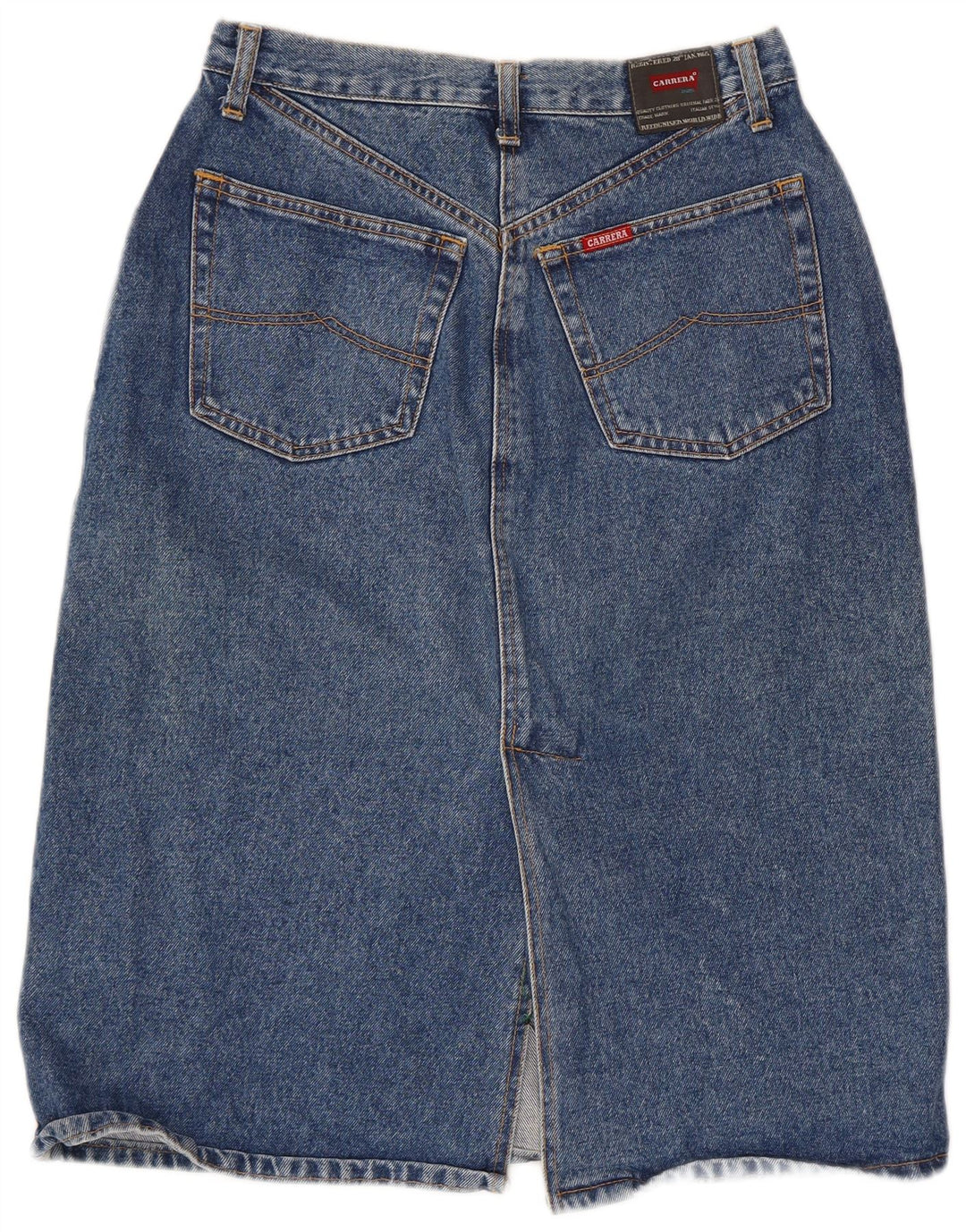 Carrera Womens Midi Denim Skirt W30 Medium  Blue Cotton