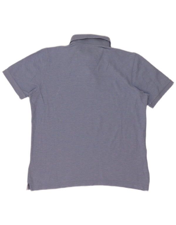 Fynch Hatton Mens Polo Shirt Medium Blue Cotton