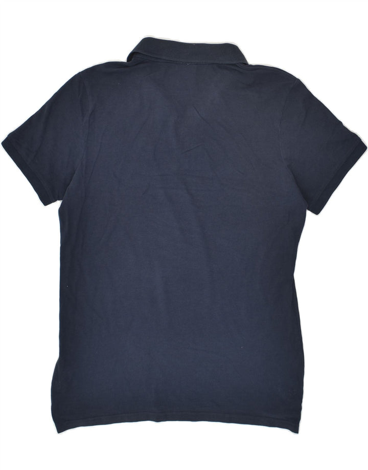 DIADORA Mens Polo Shirt Large Navy Blue Cotton | Vintage Diadora | Thrift | Second-Hand Diadora | Used Clothing | Messina Hembry 