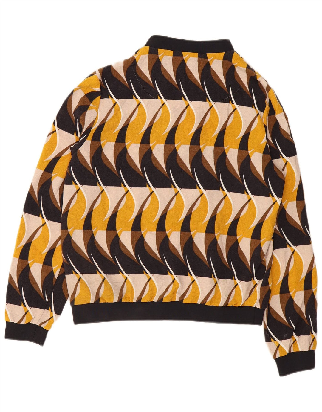 MARKS & SPENCER Womens Bomber Jacket UK 14 Medium Multicoloured Geometric