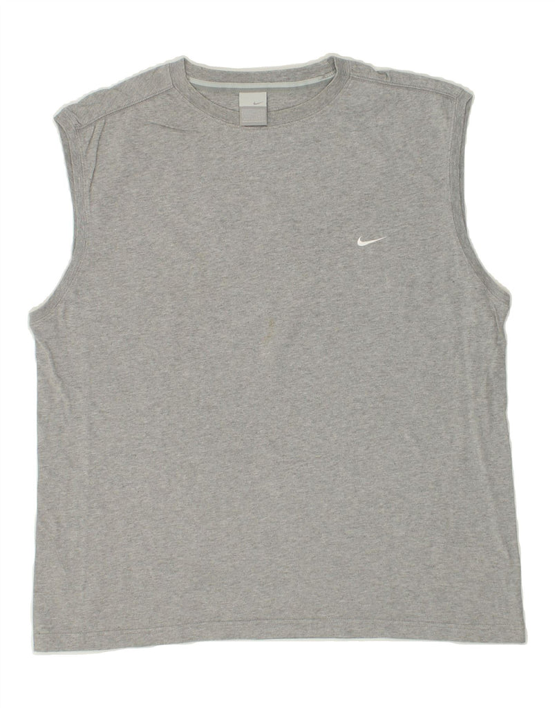 NIKE Mens Vest Top XL Grey Cotton | Vintage Nike | Thrift | Second-Hand Nike | Used Clothing | Messina Hembry 