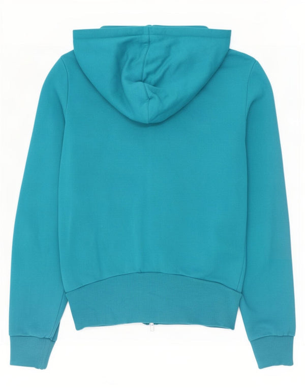 Puma Womens Graphic Zip Hoodie Sweater UK 10 Small Blue