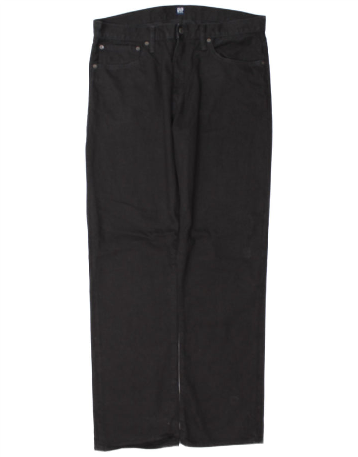 Gap Mens Straight Jeans W36 L34 Black Cotton