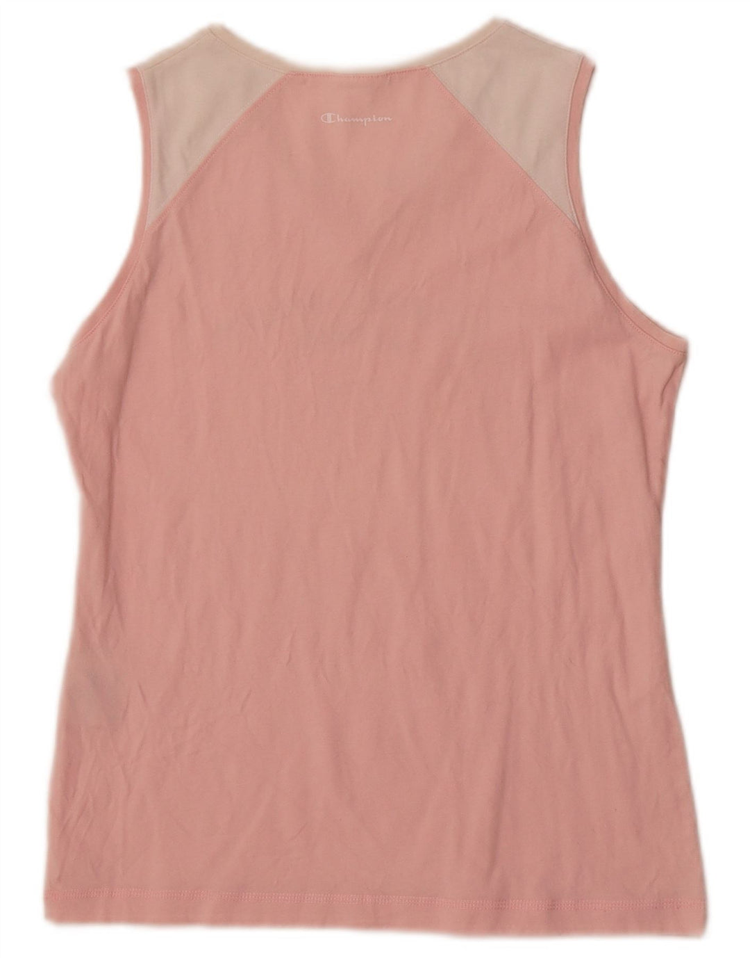 Champion Womens Graphic Vest Top UK 12 Medium Pink Colourblock Cotton