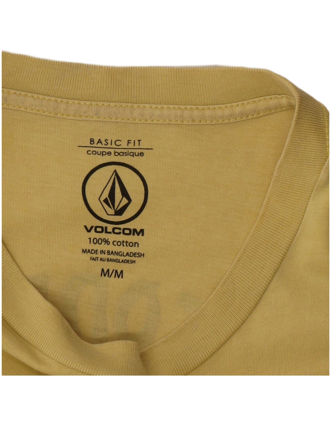 Volcom Mens Graphic T-Shirt Top Medium Yellow Cotton