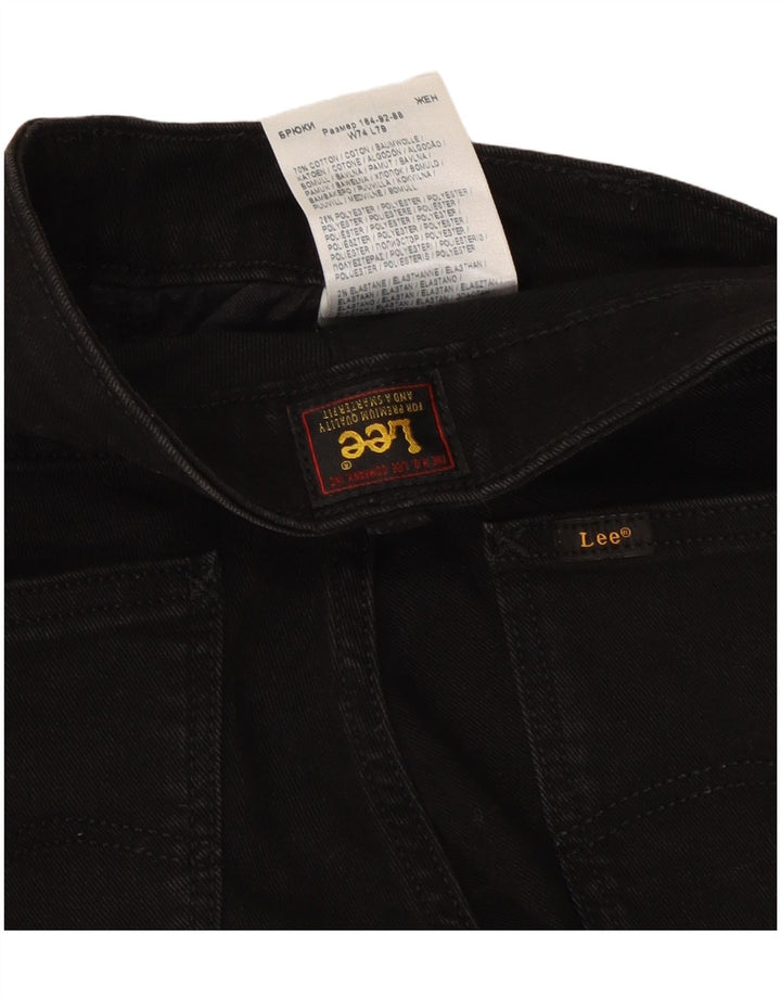 Lee Womens Marion Stretch Slim Jeans W29 L25 Black Cotton