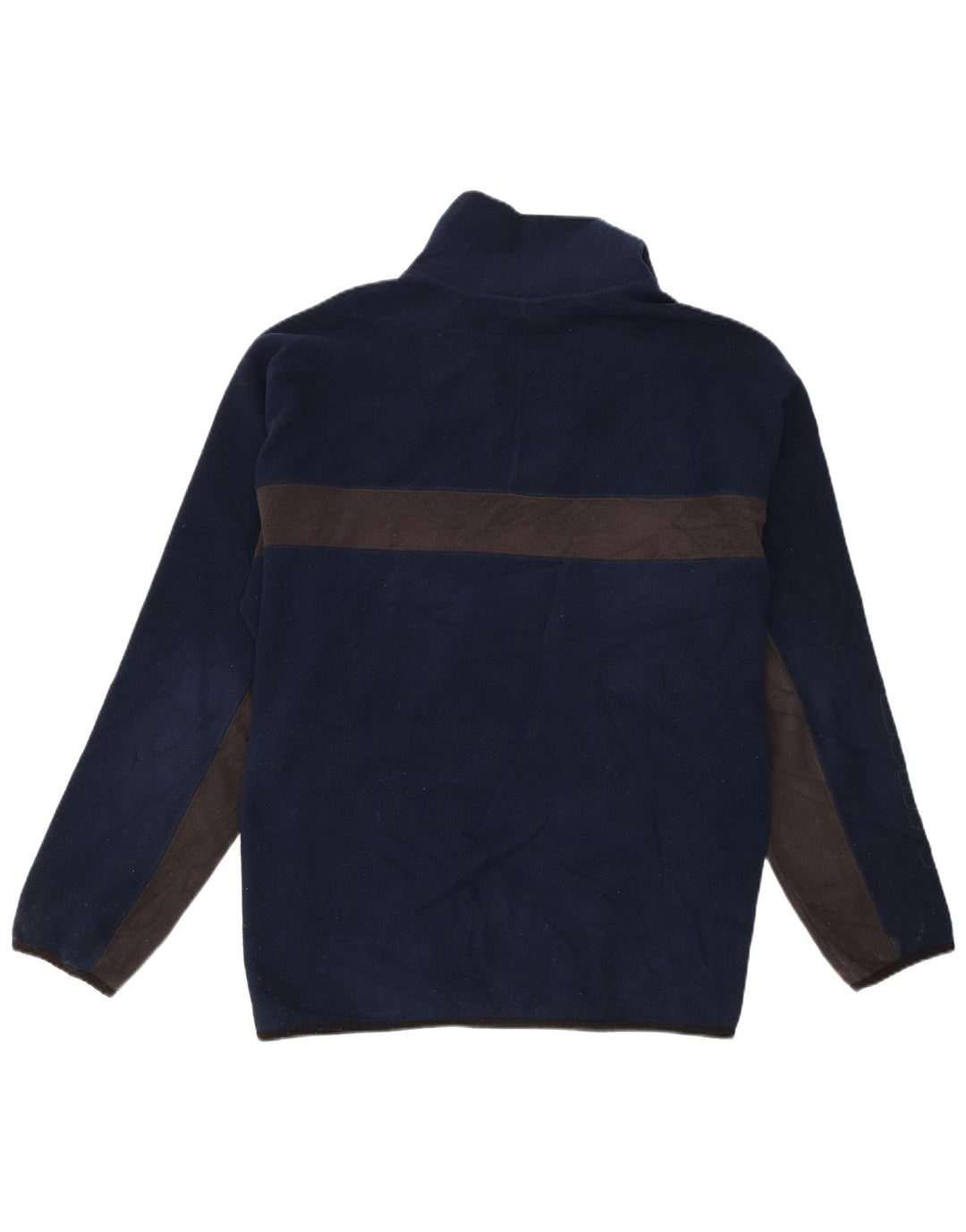 Nike Mens Graphic Full Zip Fleece Jumper XL Navy Blue Colourblock Polyester