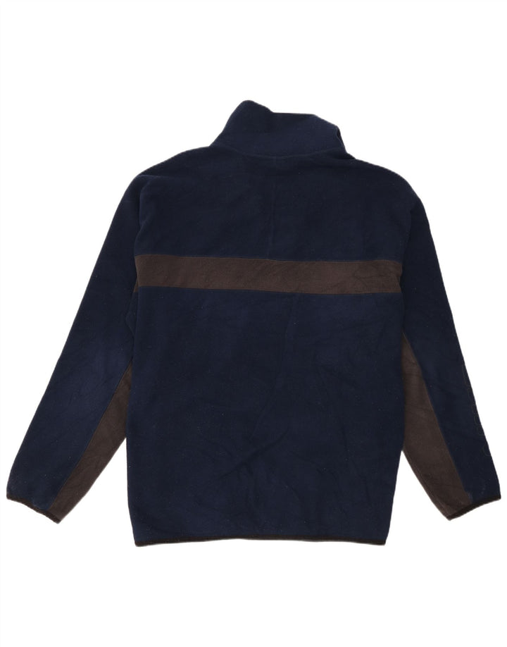 Nike Mens Graphic Full Zip Fleece Jumper XL Navy Blue Colourblock Polyester
