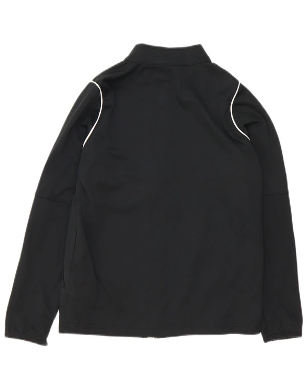 NIKE Boys Dri Fit Graphic Tracksuit Top Jacket 10-11 Years Medium Black