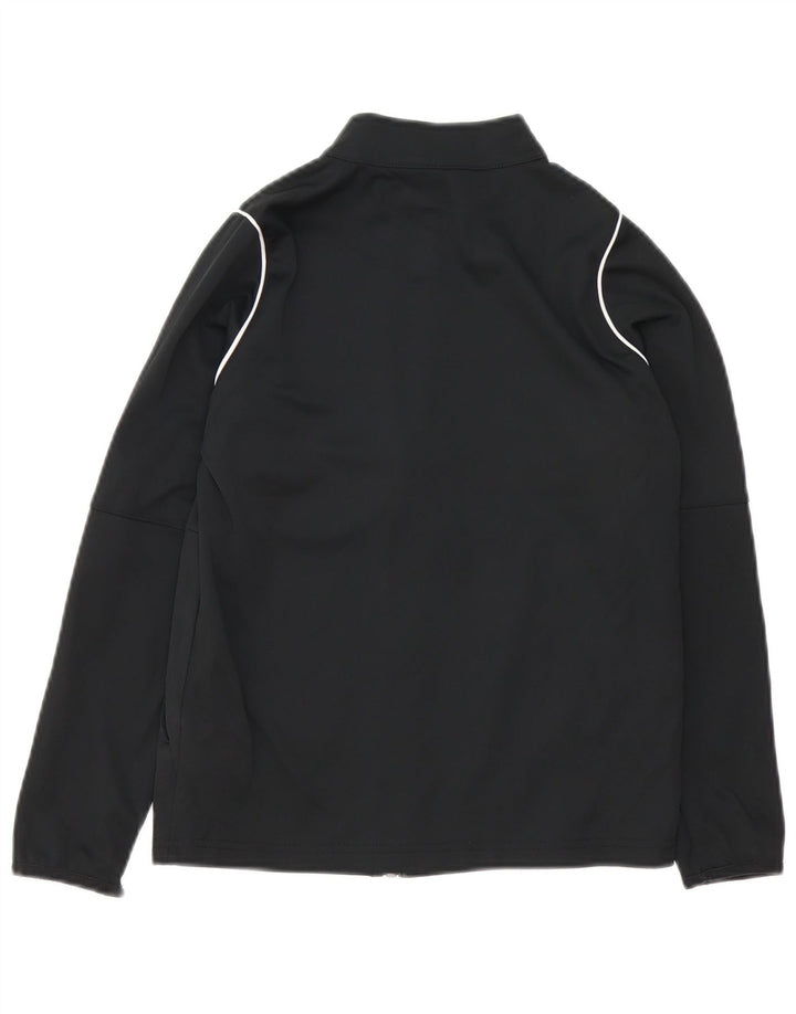 NIKE Boys Dri Fit Graphic Tracksuit Top Jacket 10-11 Years Medium Black