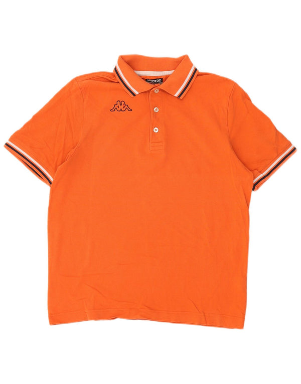 KAPPA Mens Polo Shirt Medium Orange Cotton