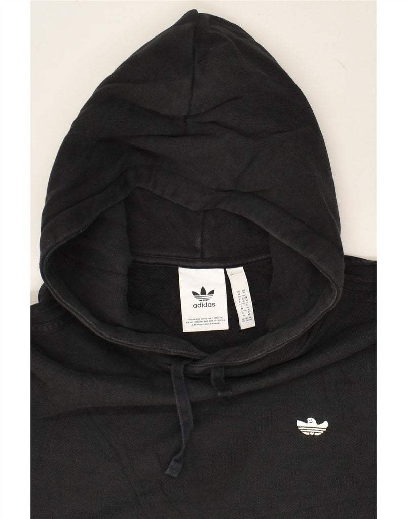 ADIDAS Mens Hoodie Jumper Medium Black Cotton Vintage Adidas and Second-Hand Adidas from Messina Hembry 