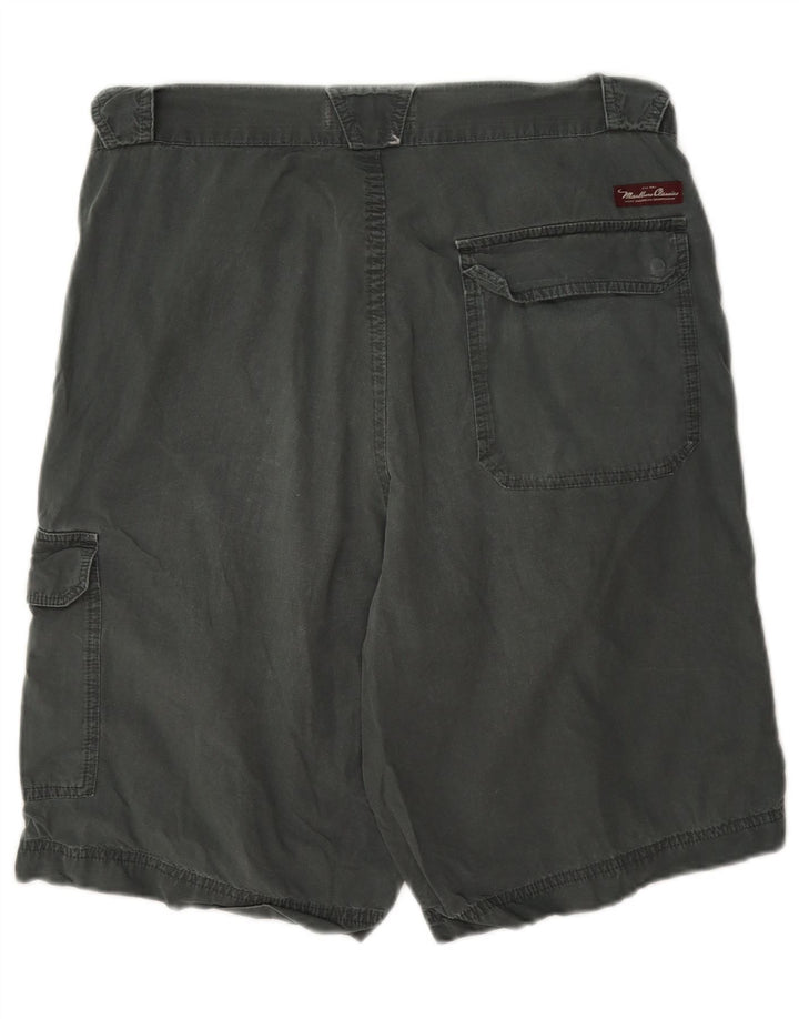 Marlboro Classics Mens Cargo Shorts EU 50 Large W34 Grey Cotton