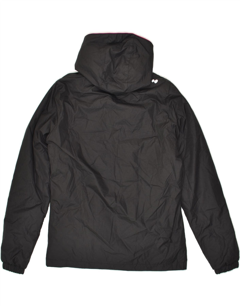 DECATHLON Mens Hooded Rain Jacket UK 36 Small Black Polyester | Vintage Decathlon | Thrift | Second-Hand Decathlon | Used Clothing | Messina Hembry 