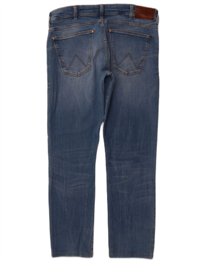 WRANGLER Mens Larston Slim Jeans W32 L29 Blue Cotton