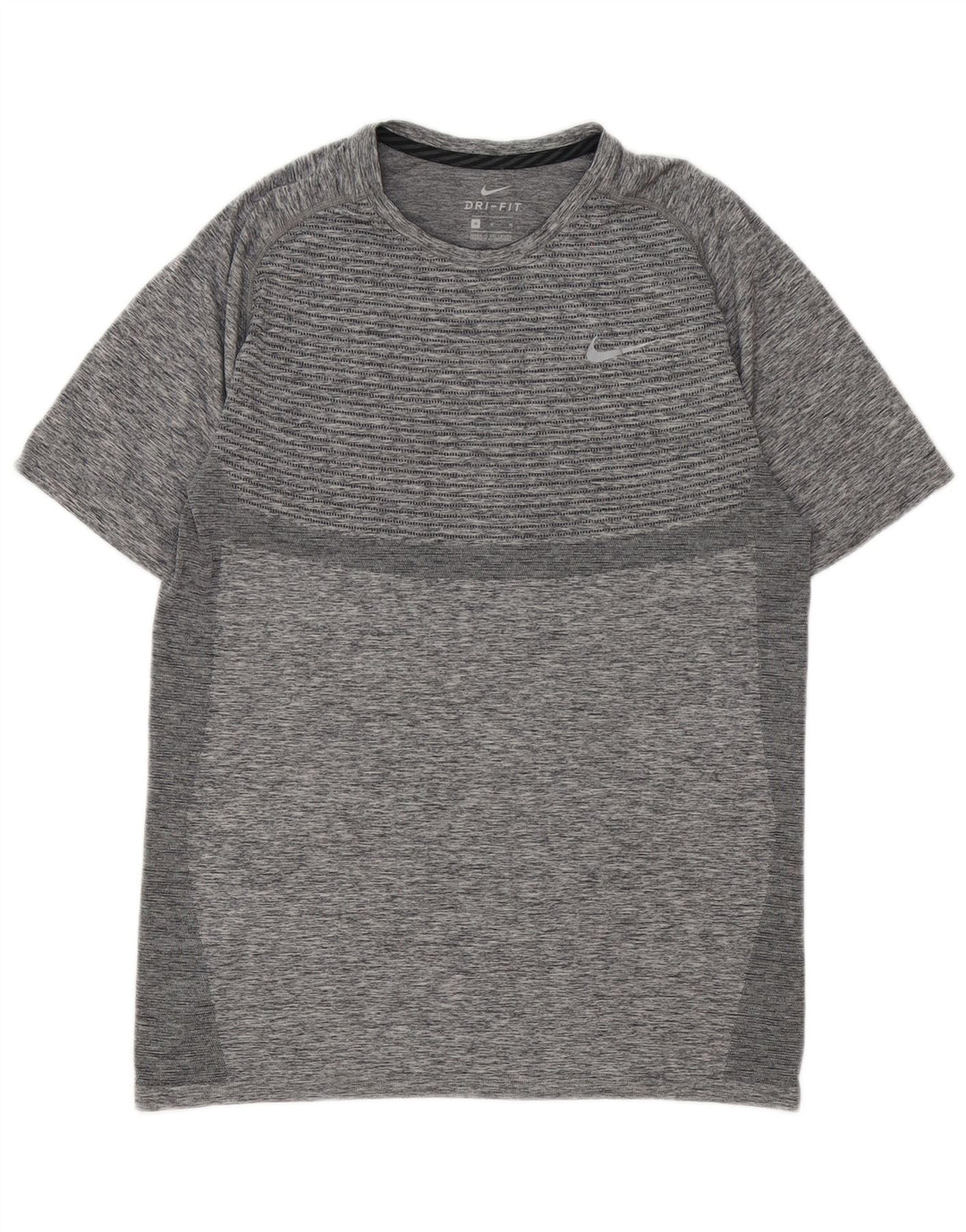 Nike Womens Dri Fit T-Shirt Top UK 14 Medium Grey Flecked