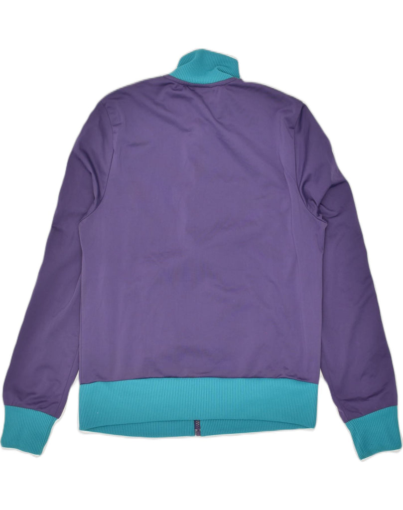 PUMA Womens Tracksuit Top Jacket UK 14 Large  Purple Colourblock Polyester | Vintage Puma | Thrift | Second-Hand Puma | Used Clothing | Messina Hembry 