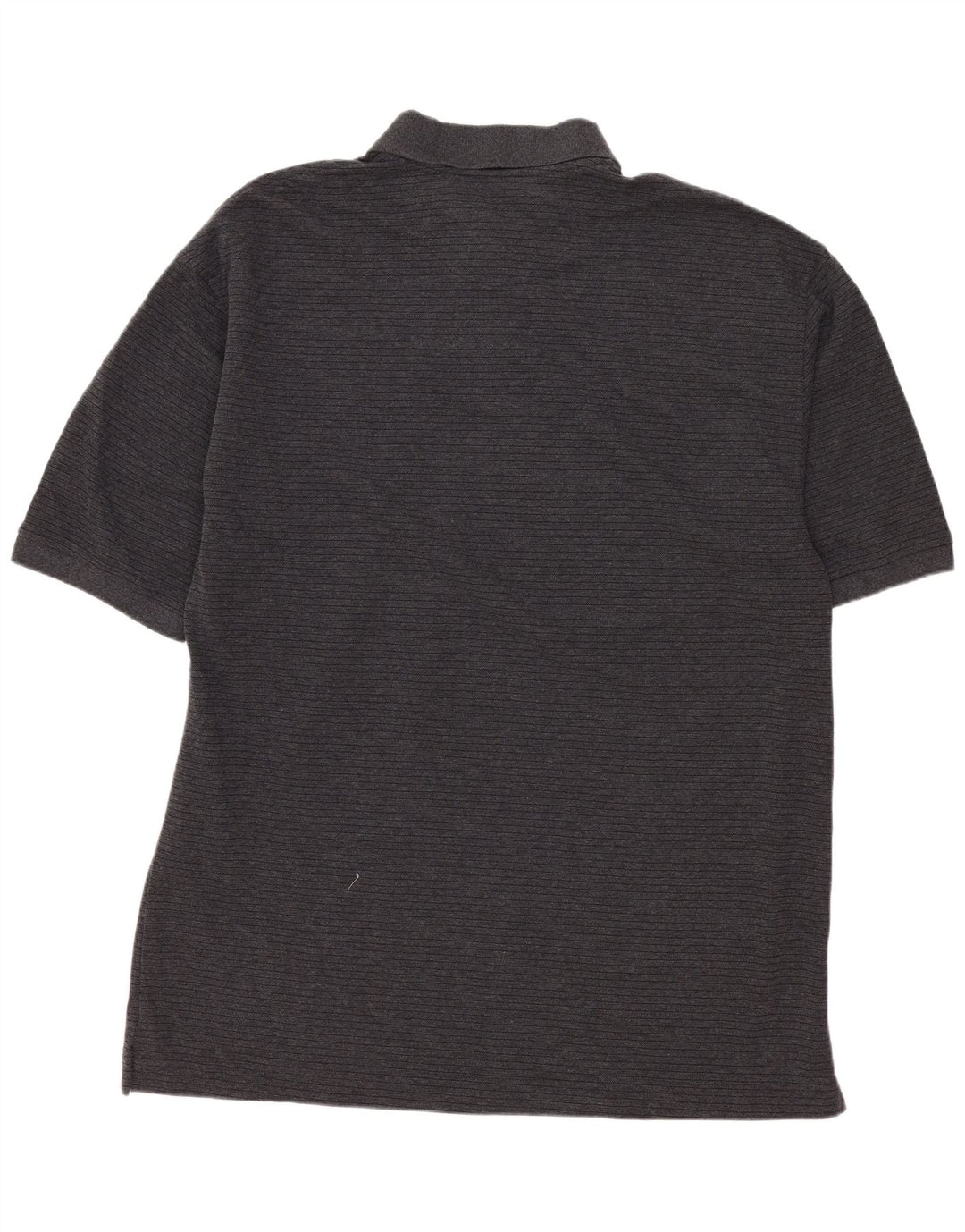 DOCKERS Mens Golf Polo Shirt Large Grey Striped Cotton