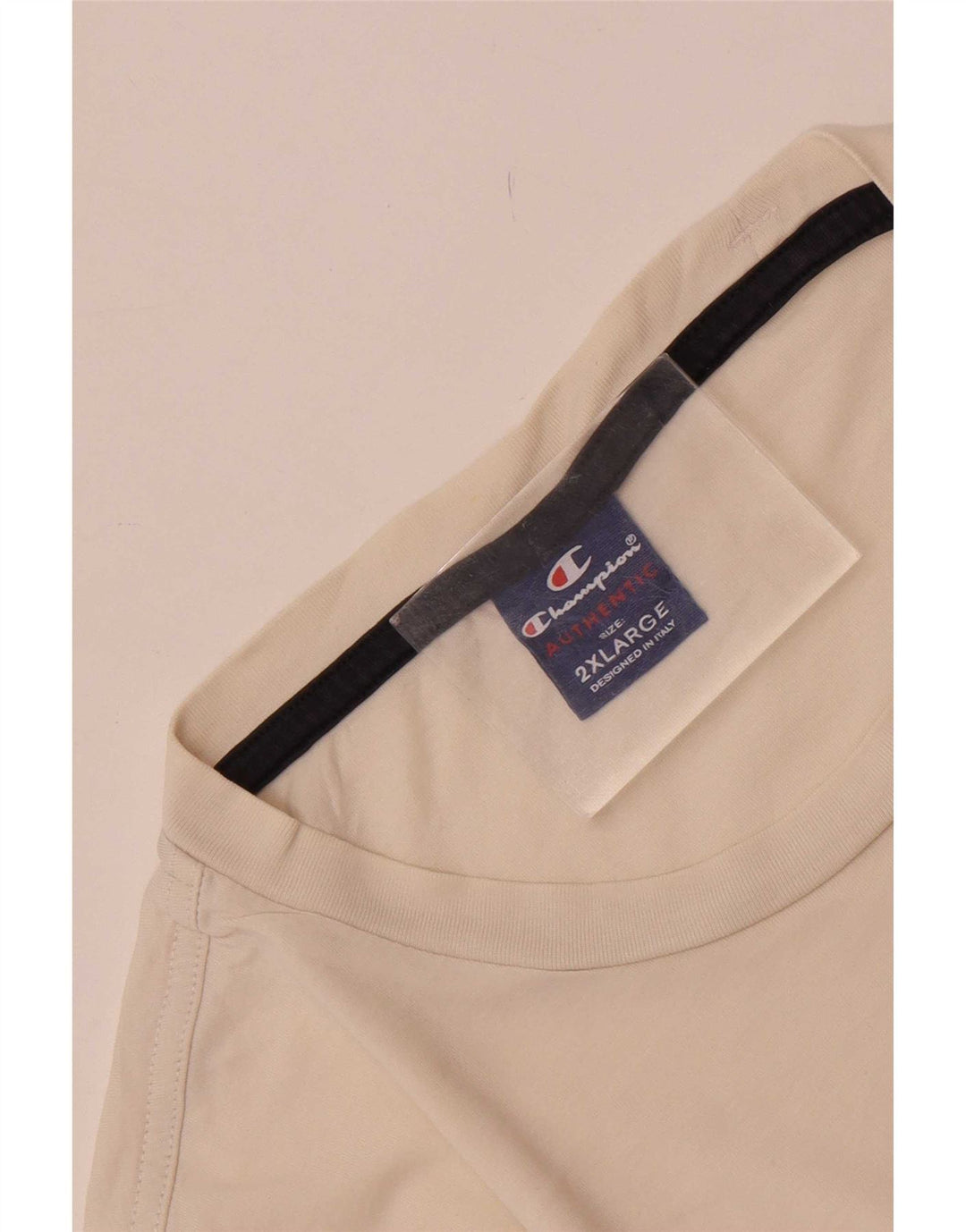 Champion Mens T-Shirt Top 2XL Off White