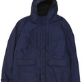 CALVIN KLEIN Mens Hooded Windbreaker Jacket IT 56 3XL Navy Blue Polyester