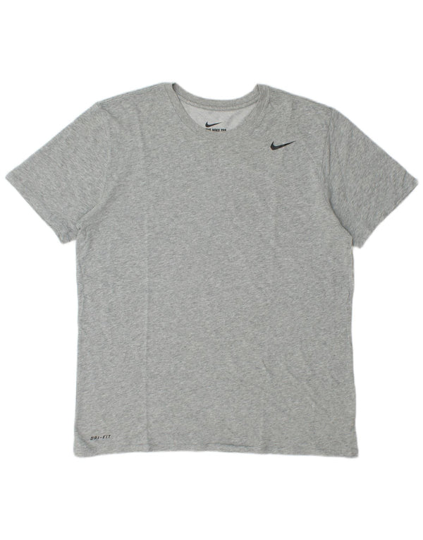 Nike Mens Athletic Fit  Graphic T-Shirt Top Large Grey Flecked