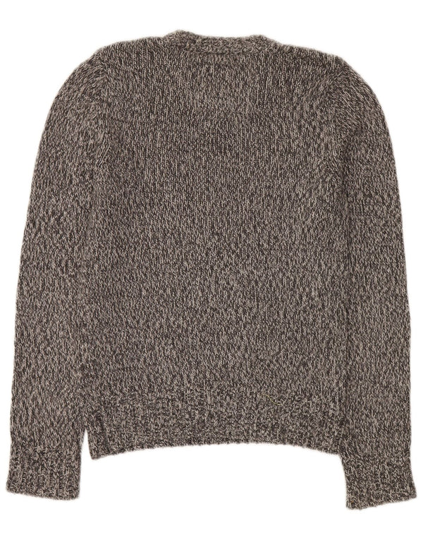 Abercrombie & Fitch Womens Muscle Crew Neck Jumper Sweater UK 10 Small Grey