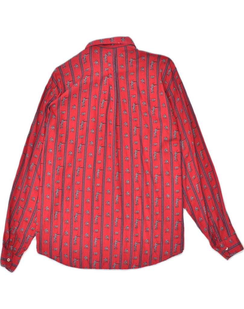 H2O2 Mens Graphic Shirt Large Red Animal Print Cotton | Vintage H2O2 | Thrift | Second-Hand H2O2 | Used Clothing | Messina Hembry 