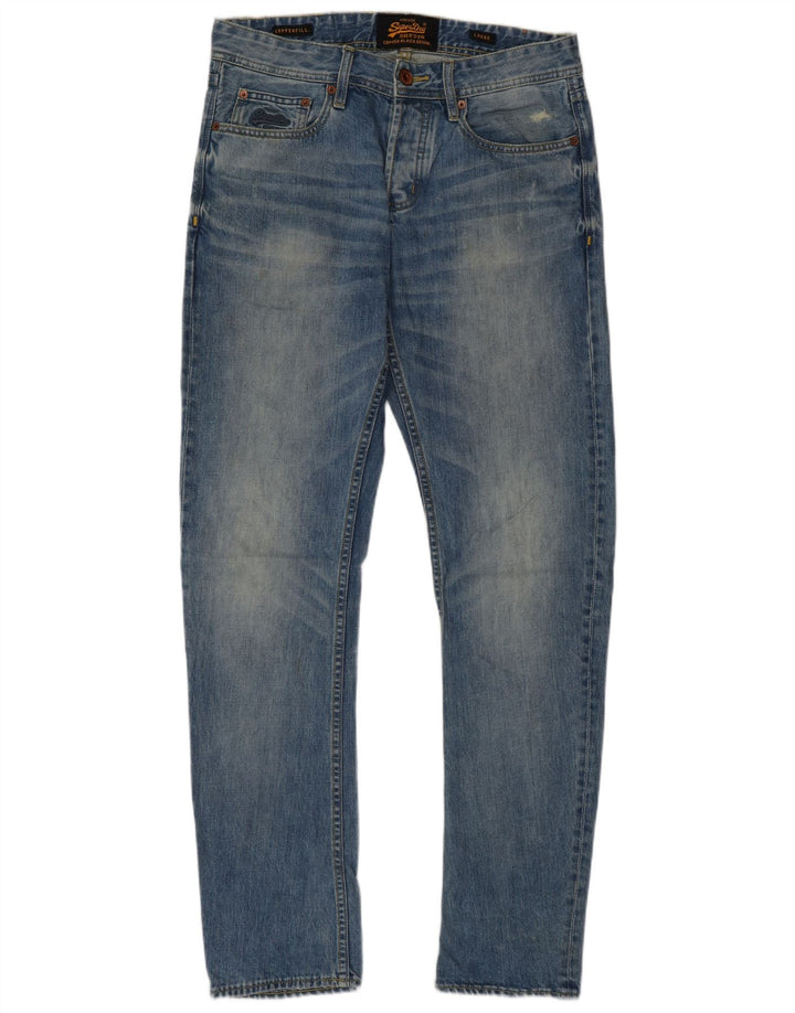 Superdry Mens Loose Jeans W30 L32 Blue Cotton