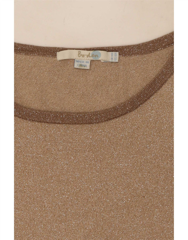 Boden Womens A-Line Dress UK 14 Large Beige Colourblock