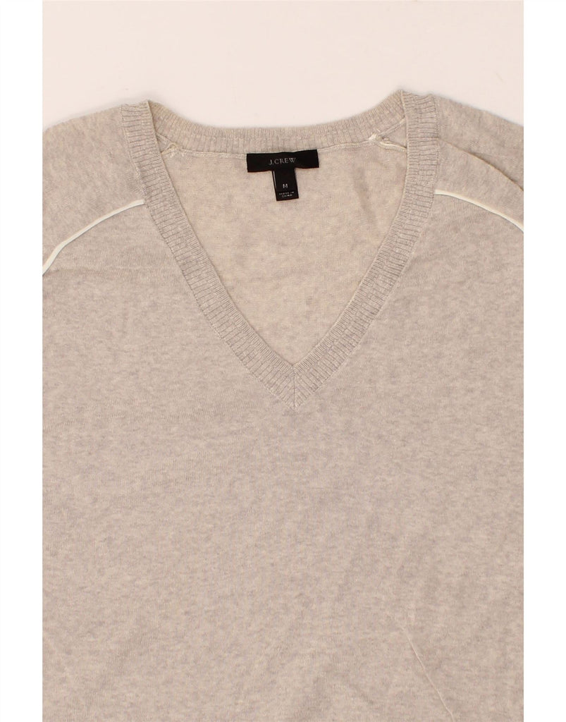 J. CREW Womens V-Neck Jumper Sweater UK 14 Medium Grey Vintage J. Crew and Second-Hand J. Crew from Messina Hembry 