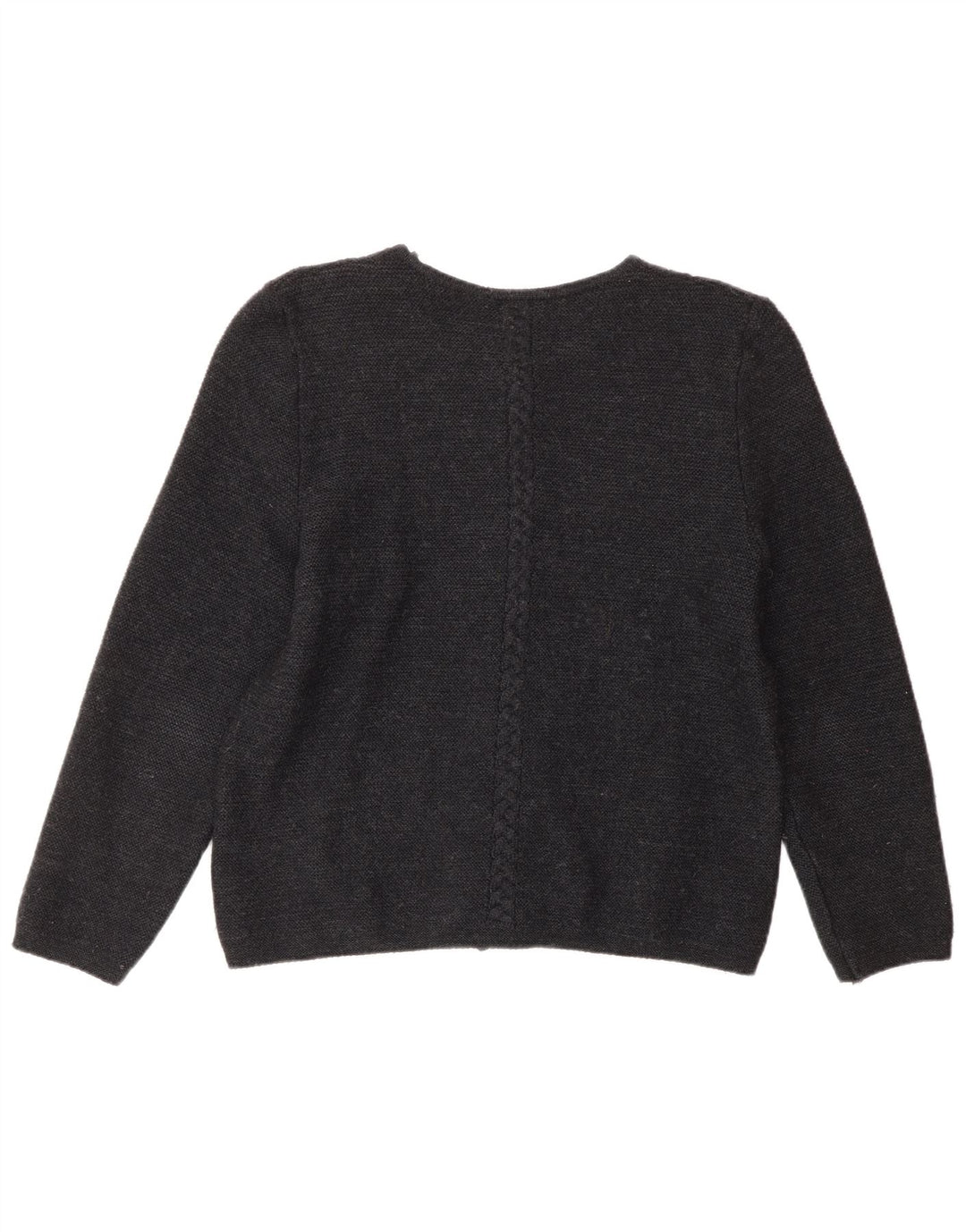 KAUFMANN Womens Cardigan Sweater IT 44 Medium Grey Floral Wool