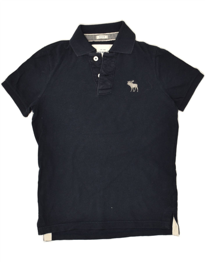 ABERCROMBIE & FITCH Boys Muscle Polo Shirt 14-15 Years Large Navy Blue | Vintage Abercrombie & Fitch | Thrift | Second-Hand Abercrombie & Fitch | Used Clothing | Messina Hembry 