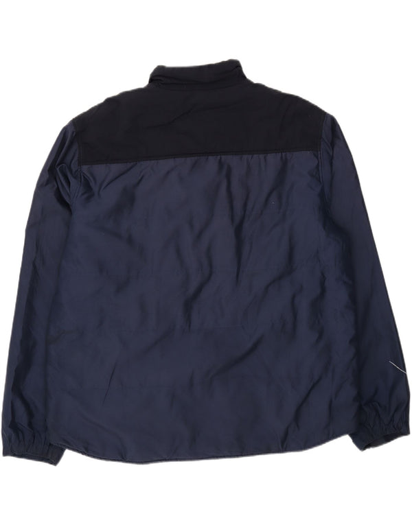 Chaps Mens Windbreaker Jacket UK 44 2XL Navy Blue Colourblock