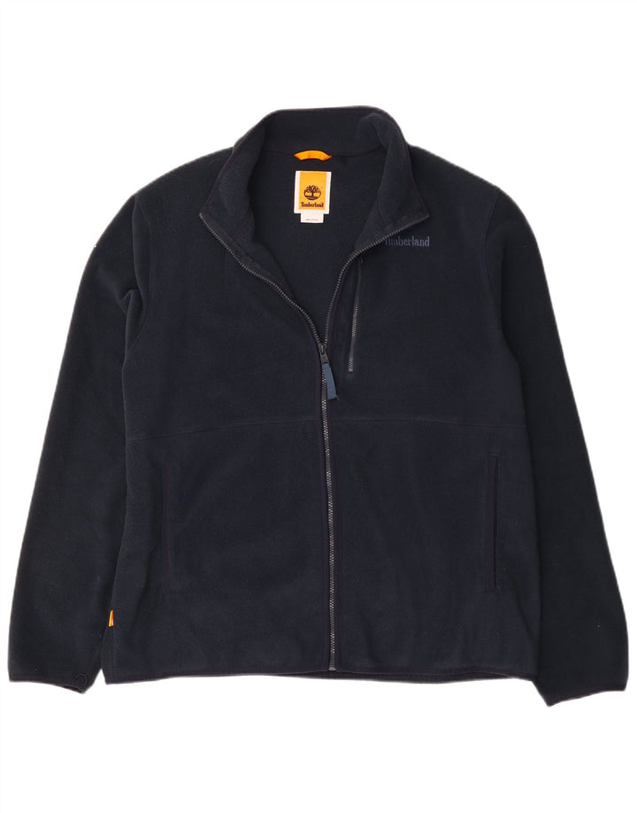 Timberland Mens Liner Fleece Jacket UK 44 2XL Navy Blue Polyester