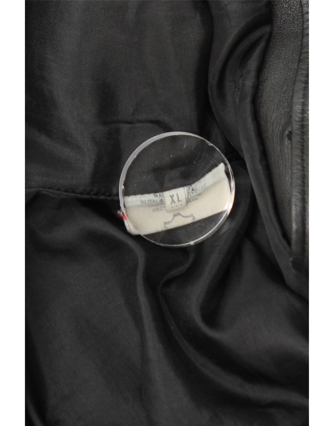 VINTAGE Womens Leather Coat UK 18 XL Black Leather