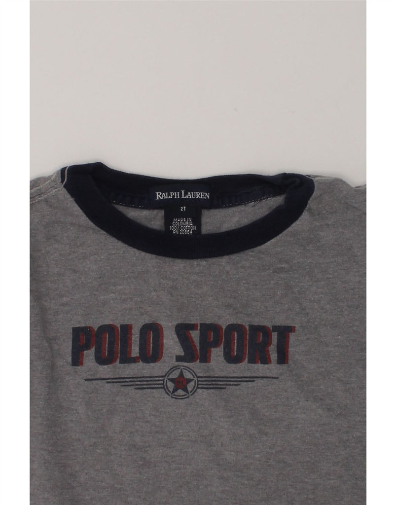 RALPH LAUREN Baby Boys Graphic Top Long Sleeve 18-24 Months Grey | Vintage Ralph Lauren | Thrift | Second-Hand Ralph Lauren | Used Clothing | Messina Hembry 