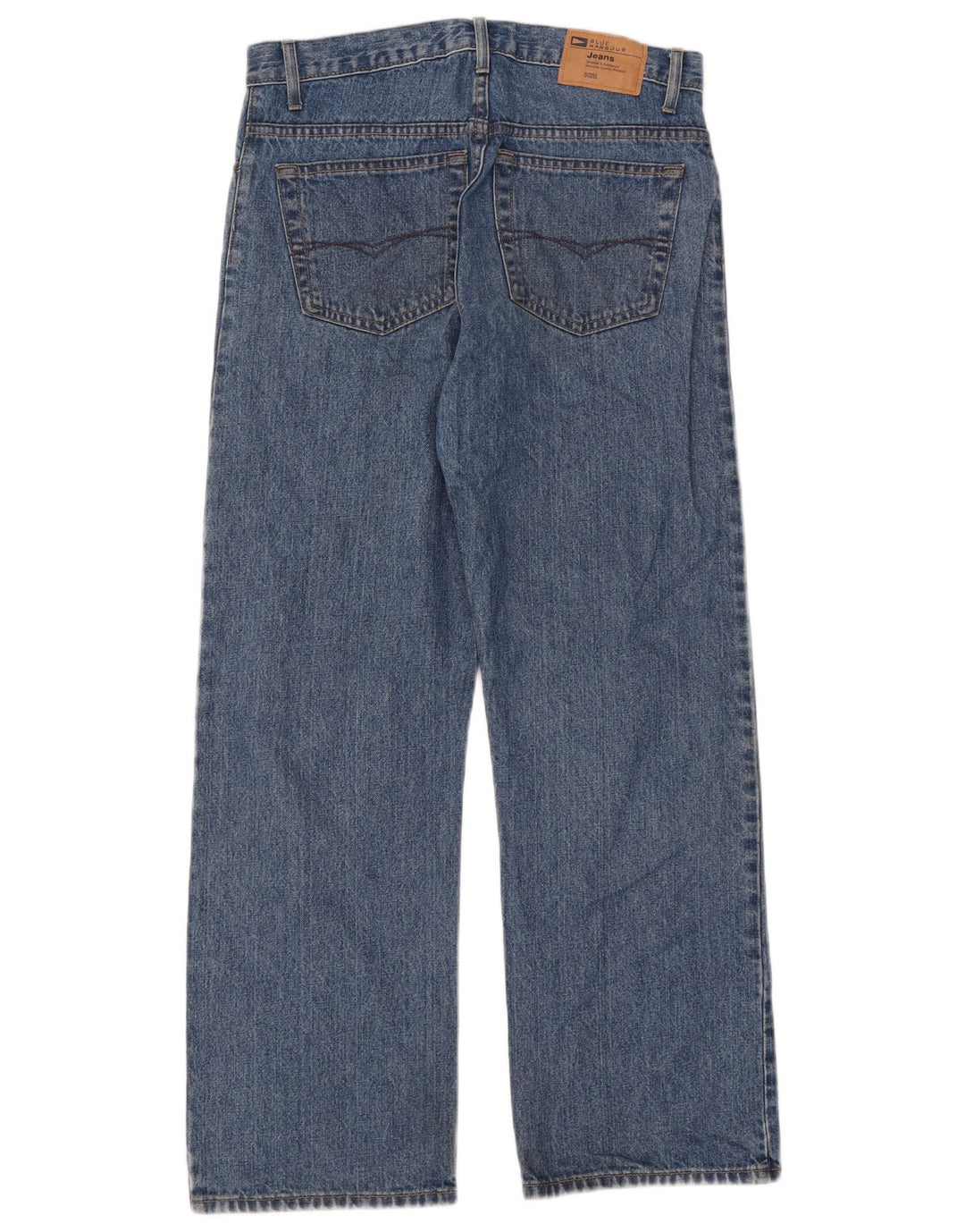 Marks & Spencer Mens Blue Harbour Straight Jeans W32 L29 Blue Cotton