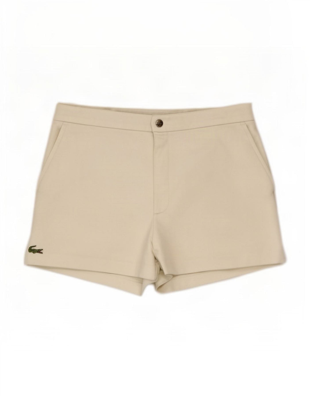 Lacoste Mens Shorts Size 4 Medium W30 White Polyester