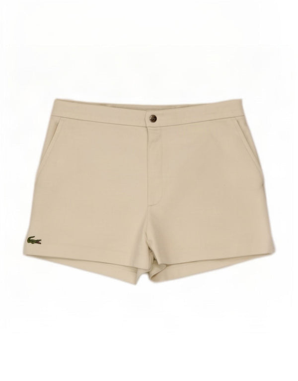 Lacoste Mens Shorts Size 4 Medium W30 White Polyester