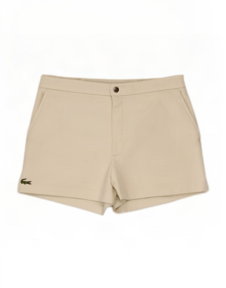 Lacoste Mens Shorts Size 4 Medium W30 White Polyester