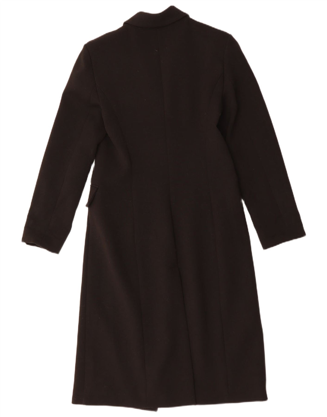 IMPERIAL Womens Double Breasted Coat UK 12 Medium Black Polyester