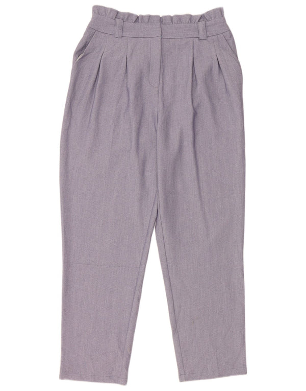 Topshop Womens High Waist Pegged Chino Trousers UK 12 Medium W30 L27 Blue