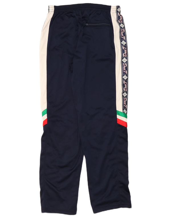 Vintage Mens Graphic Tracksuit Trousers IT 56 XL  Navy Blue Colourblock