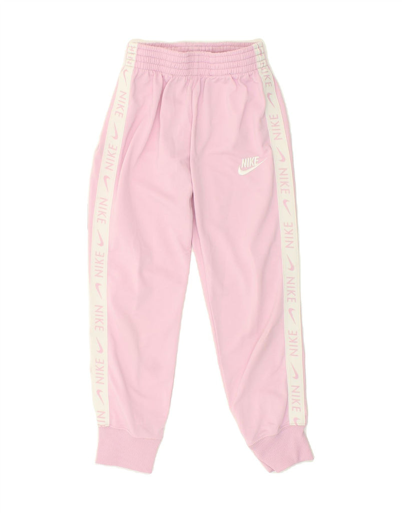 NIKE Girls Standard Fit Tracksuit Trousers Joggers 10-11 Years Medium Pink Vintage Nike and Second-Hand Nike from Messina Hembry 