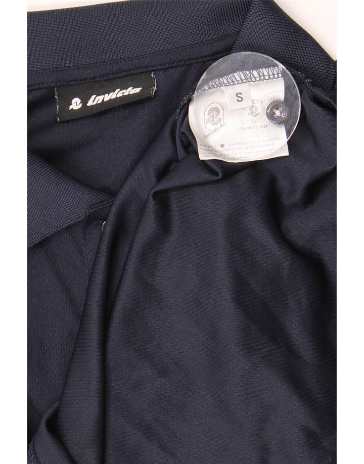 Invicta Mens Polo Shirt Small Navy Blue Polyester