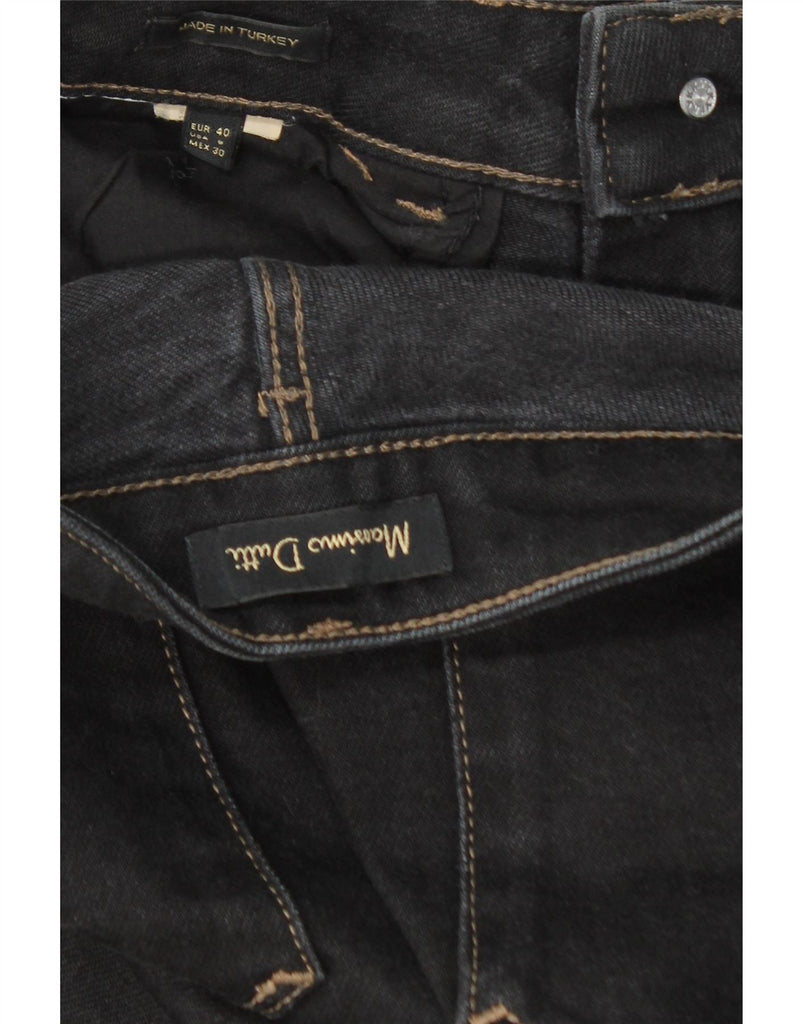 MASSIMO DUTTI Womens Mid Rise Cropped Jeans EU 40 Medium W30 L25 Black Vintage Massimo Dutti and Second-Hand Massimo Dutti from Messina Hembry 