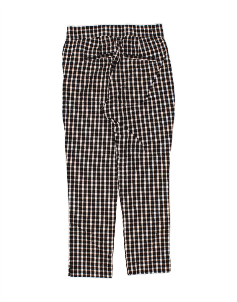 HOLLISTER Womens Straight Casual Trousers Small W26 L26 Black Check Cotton Vintage Hollister and Second-Hand Hollister from Messina Hembry 