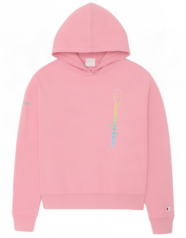 Champion Girls Graphic Hoodie Jumper 11-12 Years Large Pink