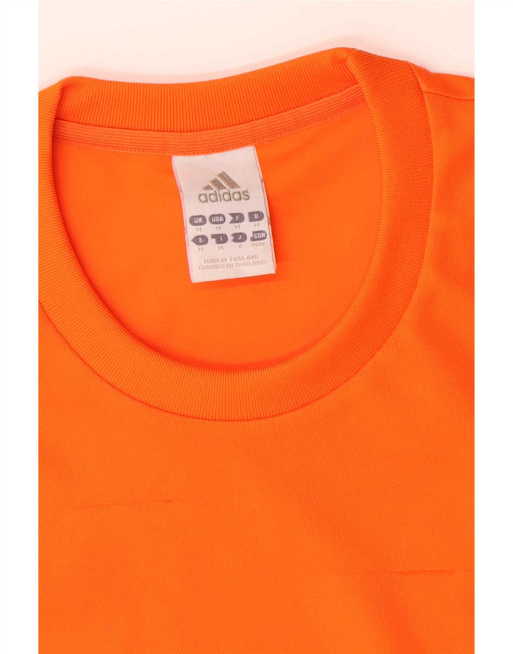 Adidas Mens Climalite T-Shirt Top Medium Orange Polyester
